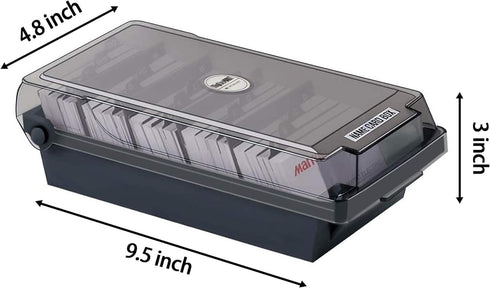 MyLifeUNIT Business Card Holder, Index Card Organizer with Dividers, Capacity: 500 Cards (2.2" x 3.5")