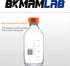 1000ml Round Borosilicate Glass Media Storage Bottles with GL45 Screw Cap, Maximum Temperature 249.8°F, Pack of 3