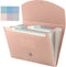 Cholemy Expanding File Folder, 13 Pockets, A4 Letter Size Receipt Document Organizer, Plastic Expandable, Pink