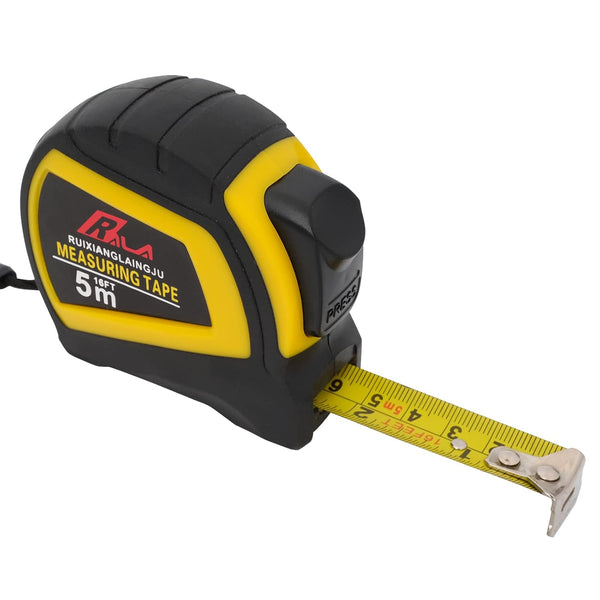 Auto-Lock Measuring Tape, 16-Feet Dual Side Retractable Tape Measure for Electricians and Carpenters