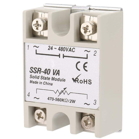 SSR-40VA Load Voltage 24-480V AC: 40A Rated Current Resistance Regulator Solid State Relay Module