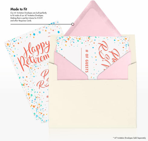 LUXPaper 4Bar A1 Contour Flap Invitation Envelopes, 3 5/8" x 5 1/8", Candy Pink, 80lb Text, 50 Qty