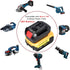Battery Adapter for Milwaukee 18V M18 and Dewalt 20V Max Li-ion Battery - Convert to Bosch 18V Lithium Tool Battery