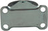 Heavy Duty Rubber Caster Wheel with Rigid Non-Swivel Top Plate - 2-Inch, 125 lb Load Capacity