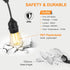 12Ft Commercial 11W S14 Bulbs Waterproof Outdoor String Lights - Grade Patio Lights Heavy Duty Light String Hanging