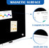 Magnetic Glass Board, 24 x 18 Inches Glass Whiteboard, Black Dry Erase Board
