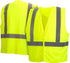 Pyramex Safety Hi-Vis Safety Vest - Reflective Tape, Hi-Vis Lime, Medium