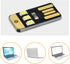 Tizuqe 5Pcs 0.2W LED Lamp Reading Book Light USB Night Light Pocket Card LED Keychains Lamp