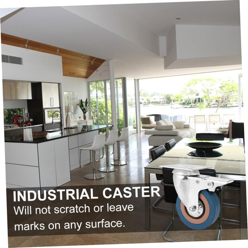 Industrial PVC Rolling Caster Wheels - Swivel & Locking for Storage