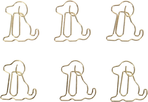 Dog Paper Clips - 100pcs Puppy Design Bookmarks, Cute Paper Clips with Storage Box for Office School Organizing Supplies