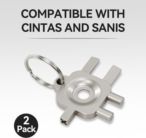 Zayin 3-in-1 2 Pack Zinc Alloy Dispenser Key Replacement Compatible with Cintas and Sanis Paper Towel, Toilet Paper