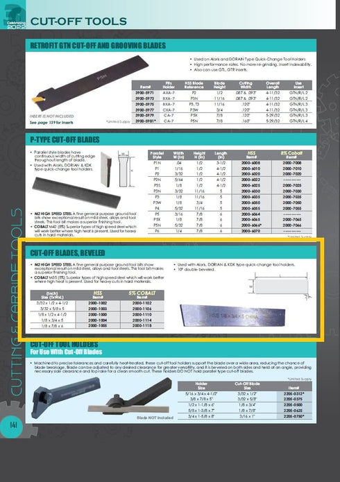 HHIP 2000-1118 HSS Cobalt Cut-Off Blade, Steel, 1/8" x 7/8" x 6" (Pack of 1)