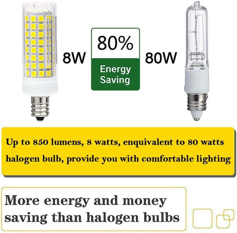 10W E12 LED Corn Light Bulb, 4 Pack, Dimmable 100 Watt Equivalent, 1000LM 6000K Decorative Candle E12 Base for Home