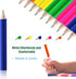 Qilery 30 Pcs Neon Color Short Triangular Fat Pencils 3.5 Inch with Sharpener & 2 Erasers - Jumbo Pencils for Kids