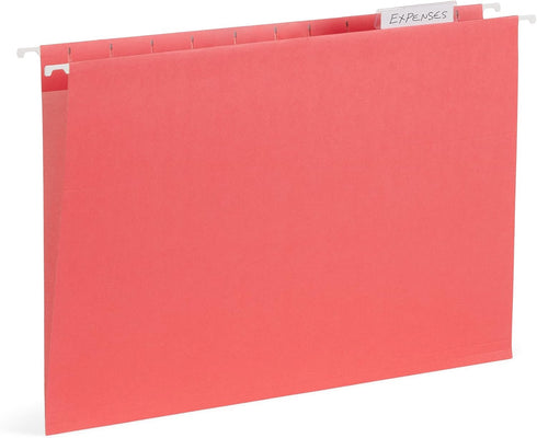 Blue Summit Hanging File Folders for Organization, Letter Size, Assorted Gem Tones – 25 Pack