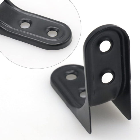 Joyangy 8pcs 2 Inch 90 L Brackets, Heavy Duty Wall Mount Black L Corner Brackets Braces for Wood, Shelves, Cabinets