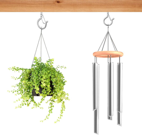 FSAH 36 1 PCS Q-Hanger Hooks, Screw Hooks for Outdoor String Lights, Safety Buckle Design Cup Eye Hook for Hanging