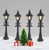 BILIJIN (4) Crown-Shaped Mini Street Lamp, Decorative Table Lamp, Mini Landscape for Christmas Decoration Micro