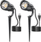 HIBOITEC Plug in Outdoor Spotlight 12W, 2900K 36 COB LED Landscape Lighting