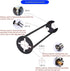 Basin Wrench Set, 2 PCS, 7 Sizes Universal Under Sink Plumbers Multifunctional Carbon Steel Faucet for Kitchen Bathroom