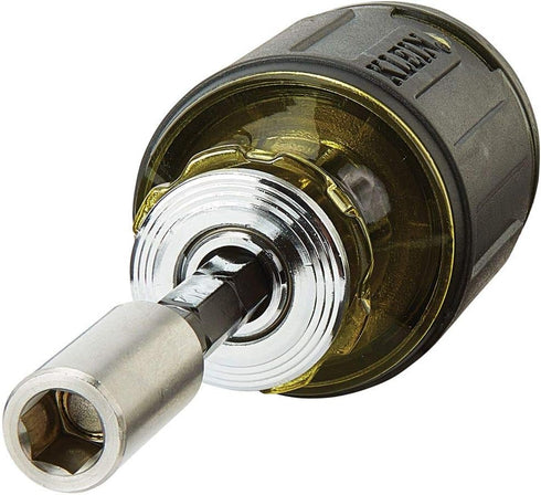 Klein Tools 32308 8-in-1 Multi-bit Stubby Screwdriver - Impact Rated Adjustable Magnetic Tool with Phillips, Slotted,