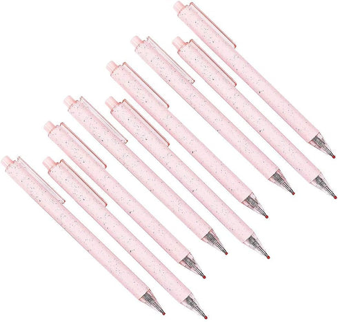 RIANCY Pink Pens, Black Ink Retractable Gel Pens, 0.6mm Smooth Writing, Cute Journaling Pens for Men Women Students