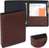 Ring Binder Depot Faulkner Vintage Professional 3 Ring Zipper Binder, 1.5 Inch Round Rings, Antique Brown Leather