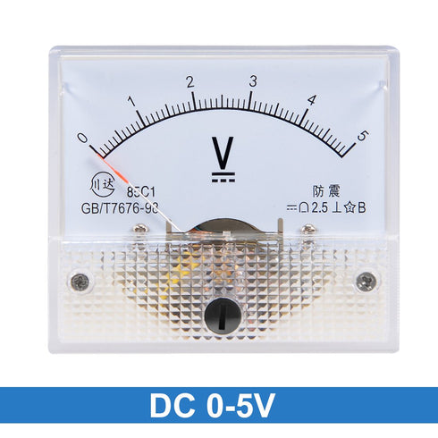 uxcell DC 0-5V Analog Panel Voltage Gauge Volt Meter 85C1 2.5% Error