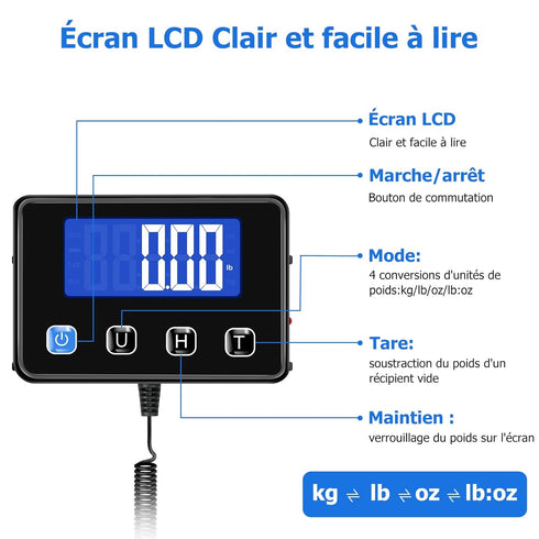 Shipping Scale, 440 lbs/0.35oz High Accurate Digital Postal Scale for Small Business and Home Use