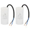 PATIKIL CBB60 60uf Running Capacitor - 2 Pcs AC 450V 2 Wires 50/60Hz Cylinder 105x48mm for Water Pumps, Washing