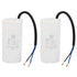 PATIKIL CBB60 60uf Running Capacitor - 2 Pcs AC 450V 2 Wires 50/60Hz Cylinder 105x48mm for Water Pumps, Washing