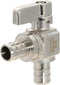 1/2 Inch Pex Mini Shut Off Angle Ball Valve - Full Port, 1/4-Turn, Brass, 1 Piece