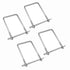4 Sets 304 Stainless Steel Square U-Bolts, 3.15" Inner Width, 4.72" Length with Nuts for Trailer, Boat Industrial Parts