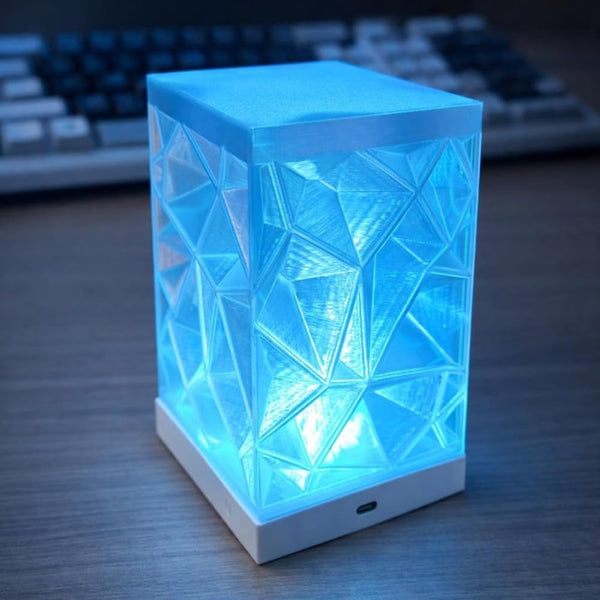Generic Modern 3D Geometric Crystal Lamp with Remote Control, 16 Color Changing LED