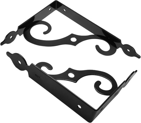 Luomorgo 2 7.4 Inch, Pcs L Bracket Decorative Shelf Brackets, Wall Mounted L Shape Floating Shelf Bracket Heavy Duty