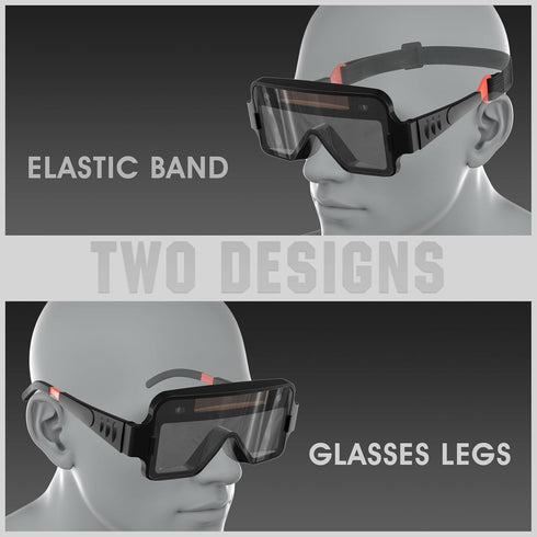 YESWELDER True Color Solar Powered Auto Darkening Welding Goggles – 2 Sensors Welder Glasses for TIG MIG MMA Plasma