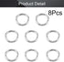MroMax 8Pcs 201 Stainless Steel O Ring - 1.97" OD x 0.24" Thickness for Hanging Basket Chairs and Plants
