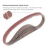 1/2 Inch x 18 Inch Sanding Belts, 20 Pack with 4 Each of 60/80/120/180/240 Grits for Woodworking, Metal Polishing