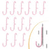 Pink Pegboard Hooks ONLY for IKEA Skadis Pegboard, 16 Pack, Compatible with IKEA SKADIS Pegboard Accessories