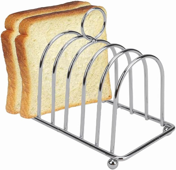Toast Rack, 6 Slice Bread Holder, Stainless Steel Toast Holder Stand with