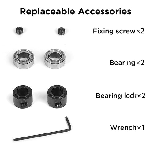 4 Set1/4 Inch 1/2", 3/4", 1", 1-1/2" Pattern Flush Trim Bit Pcs Router BitsTop Bearing Flush Trim Bits Shank ,Cutting