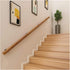 ALDEPO 1Ft-20Ft/17Ft/510Cm 1ft/30cm Grab Bars Non-Slip Wood Handrails, Pine Handrails Complete Kit, Barrier-Free