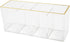 Martha Stewart Kerry Plastic 4 Compartment Pen Holder Office Desktop Organizer, with Gold Trim by Martha Stewart