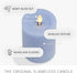 3" 4.5", Luminara Sea Glass Flameless Candle, Cornflower x Moving LED Flame Pillar with Timer, Battery Operated, Real