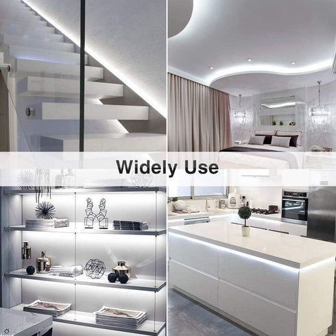 16.4 24 6000K-6500K Closet, IndoorDimmer CT CAPETRONIX White LED Strip Light, Feet Volt LED Light Strip White, Daylight