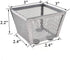 HAHIYO Stackable Paper Clip Mesh Holder Cup, 2 Pack Silver Paperclip Holder for Desk Drawer Organizer