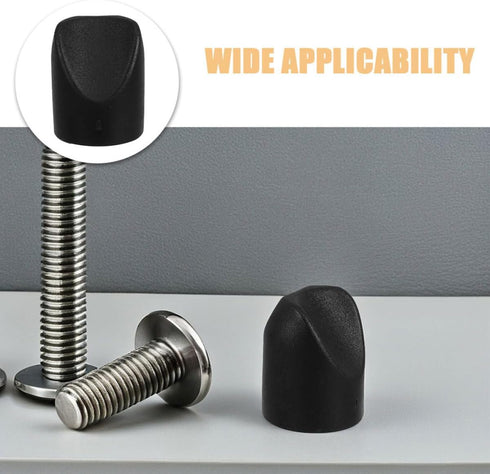 12pcs 7/8 Inch OUNONA Black Folding Chair Foot Caps V-Shaped Stability Plugs Heavy-Duty Nylon Replacement Non-Marking