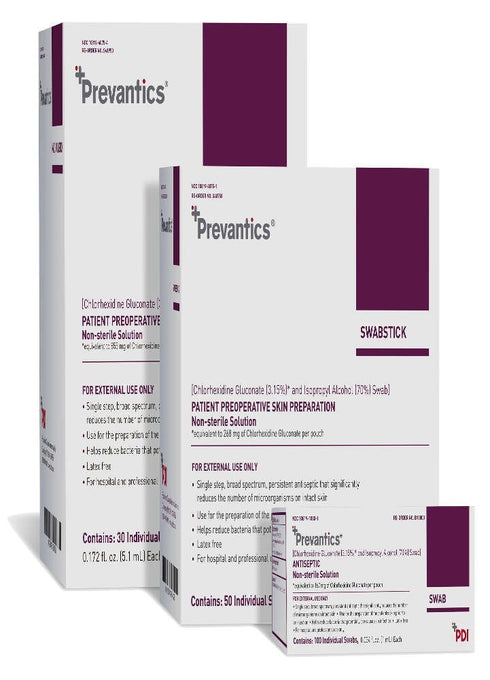 PYB10800 - PDI Prevantics Swabs, 1 mL, Box of 100