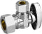 1/2" 3/8" Angle Stop Valve, Chrome Plated Brass for Kitchen, Faucet, Toilet Valves, 1/4 Turn