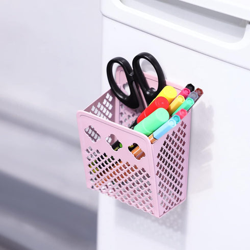 Magnetic Pencil Holder - Magnetic Locker Organizer, 1 Pack Pink Pen Holder for School and Office